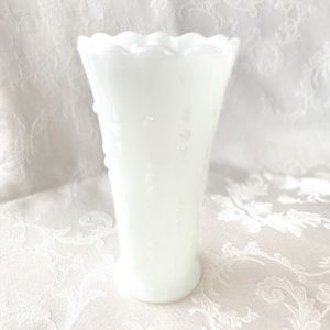 Pretty White Milk Glass Vase
